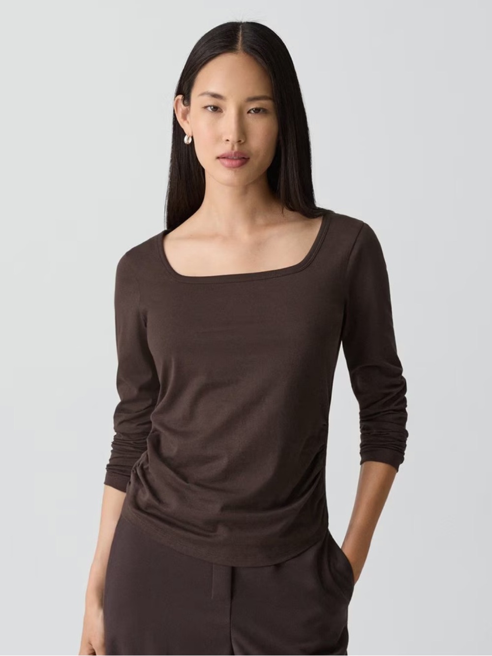 Theory Square Neck Tee in Certified Organic Cotton